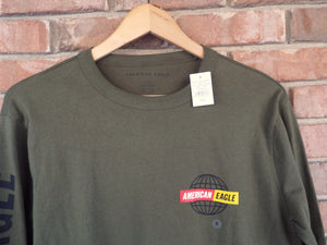 American Eagle Longsleeve T-Shirt / Military Green