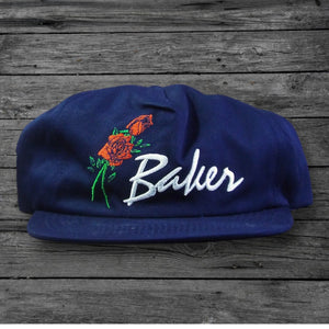 Baker Roses Snapback Hat / Navy