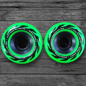 Bones Eternal Flame Green Rough Rider ATF 80a Wheels / 59mm