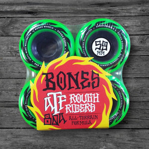 Bones Eternal Flame Green Rough Rider ATF 80a Wheels / 59mm
