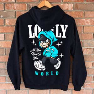 Popular Poison Lonely World Hoodie / Black