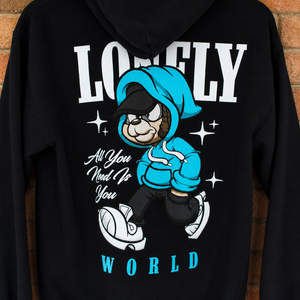 Popular Poison Lonely World Hoodie / Black
