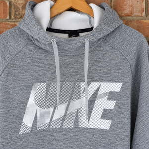 Nike Hidden Check Logo Hoodie / Heather Grey