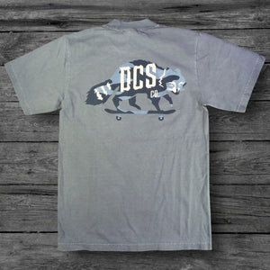 DCS Camo Fill Raccoon Heavyweight T-Shirt / Cement