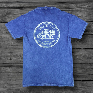 DCS Drawn Raccoon Distressed Logo T-Shirt - Mineral Navy