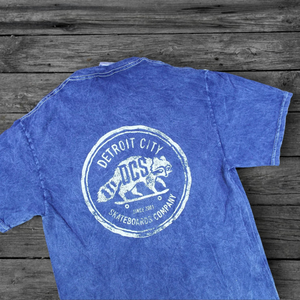 DCS Drawn Raccoon Distressed Logo T-Shirt - Mineral Navy