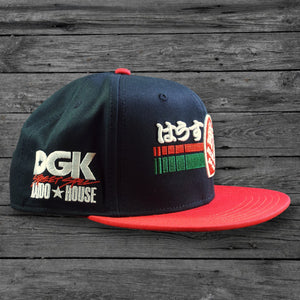 DGK x Kaido House Raceway Snapback Hat / Black