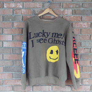 Kids See Ghosts Crew Sweater / Brown (Thrift Happens)