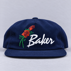 Baker Roses Snapback Hat / Navy