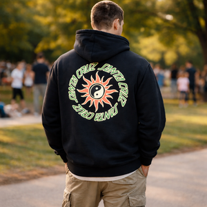 Santa Cruz Sol Spiral Zip Hoodie Sweatshirt / Black