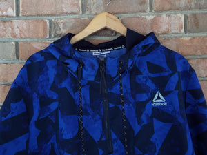 Reebok Zip-Up Windbreaker Jacket / Blue (Thrift Happens)