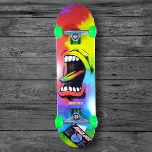 Santa Cruz Big Mouth Tie Dye Skateboard Complete / 8"