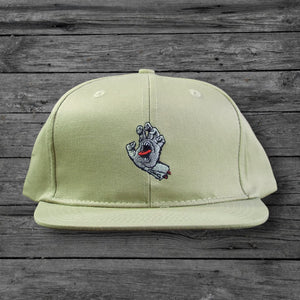 Santa Cruz Screaming Hand Snapback Hat / Khaki
