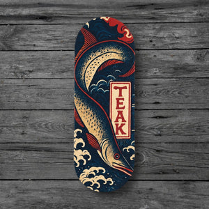Teak Rising Tide Wooden Fingerboard Deck / 34mm