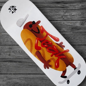 Teak Hot Dog Wooden Fingerboard Deck / 34mm