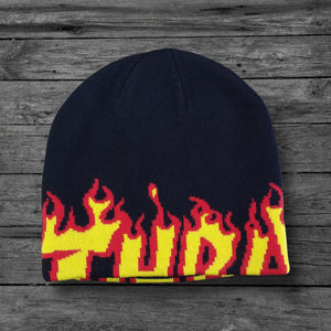 Thrasher Flame Skully Beanie / Black