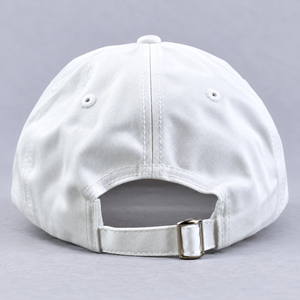 Zero Single Skull Dad Strapback Hat / White