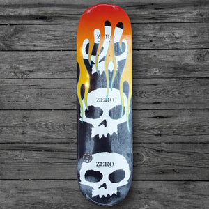 Zero 3 Skull Flames Skate Deck / 8.25"