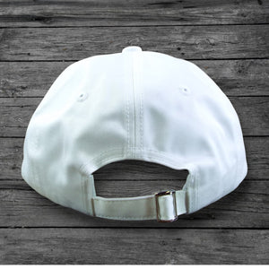 Zero Single Skull Dad Strapback Hat / White